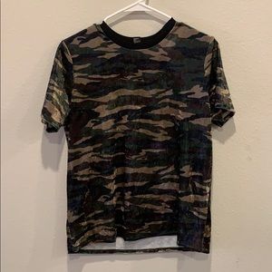 Forever 21 Suede camo shirt